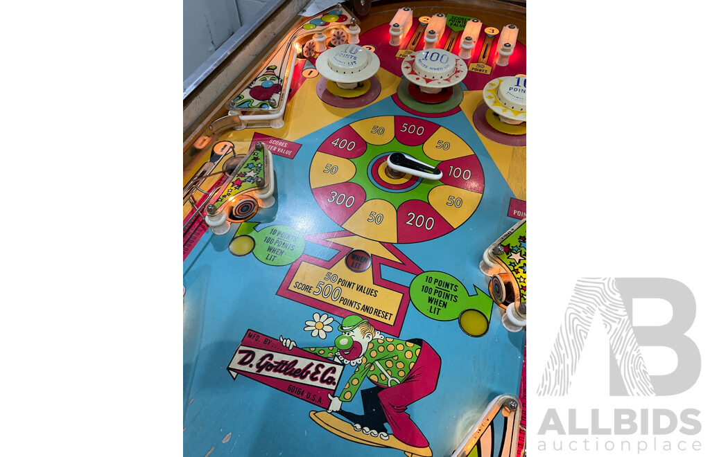 GOTTLIEB's 2-Player ROLLER COASTER Pinball Machine 1971