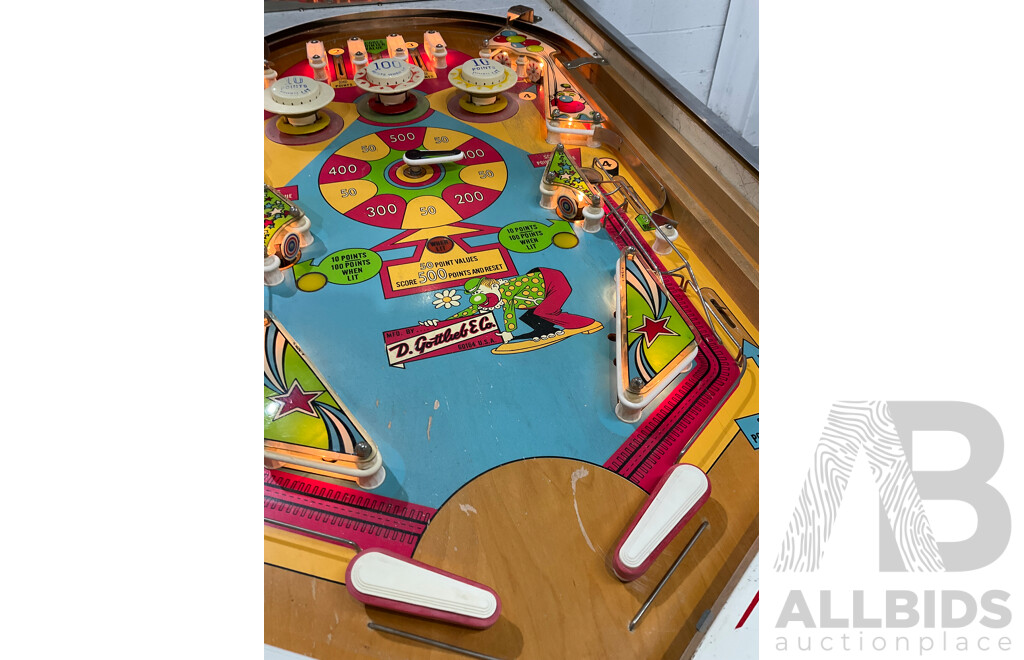 GOTTLIEB's 2-Player ROLLER COASTER Pinball Machine 1971