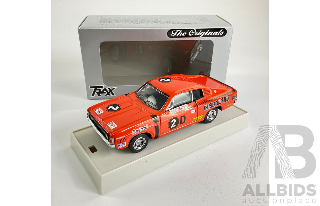 Trax Originals Diecast 1972 Valiant E49 Charger, Leo Geoghegan - 1:43 Scale