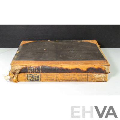 Two Antique Bound Sydney Morning Herald Newspaper Archives Including Pre Federation April to June 1900 and July to September 1901