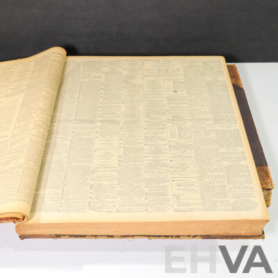 Two Antique Bound Sydney Morning Herald Newspaper Archives Including Pre Federation April to June 1900 and July to September 1901