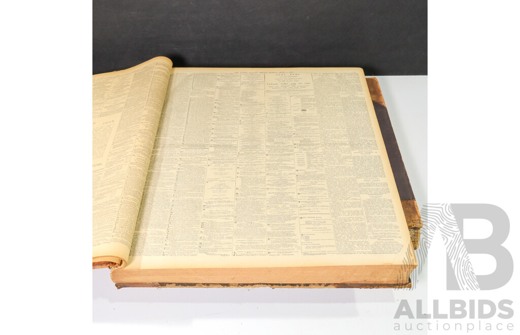 Two Antique Bound Sydney Morning Herald Newspaper Archives Including Pre Federation April to June 1900 and July to September 1901