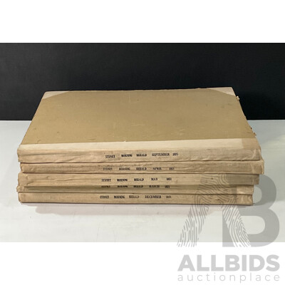 Collection Five Antique & Vintage Bound Sydney Morning Herald Newspapers of Australian War Interest 1921