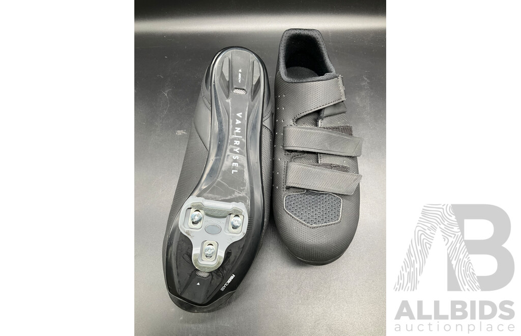 VAN RYSEL Road Cycling Shoes 100 (Size US W13/M11.5) and Bicycle Inner Tube (700x23/32C) - Lot of 2