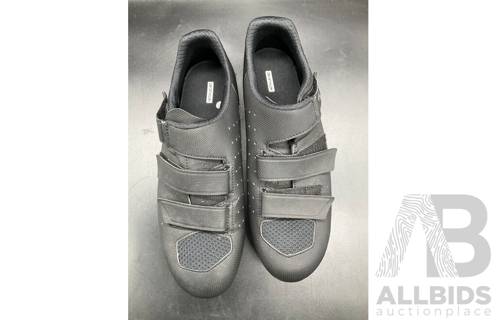 VAN RYSEL Road Cycling Shoes 100 (Size US W13/M11.5) and Bicycle Inner Tube (700x23/32C) - Lot of 2