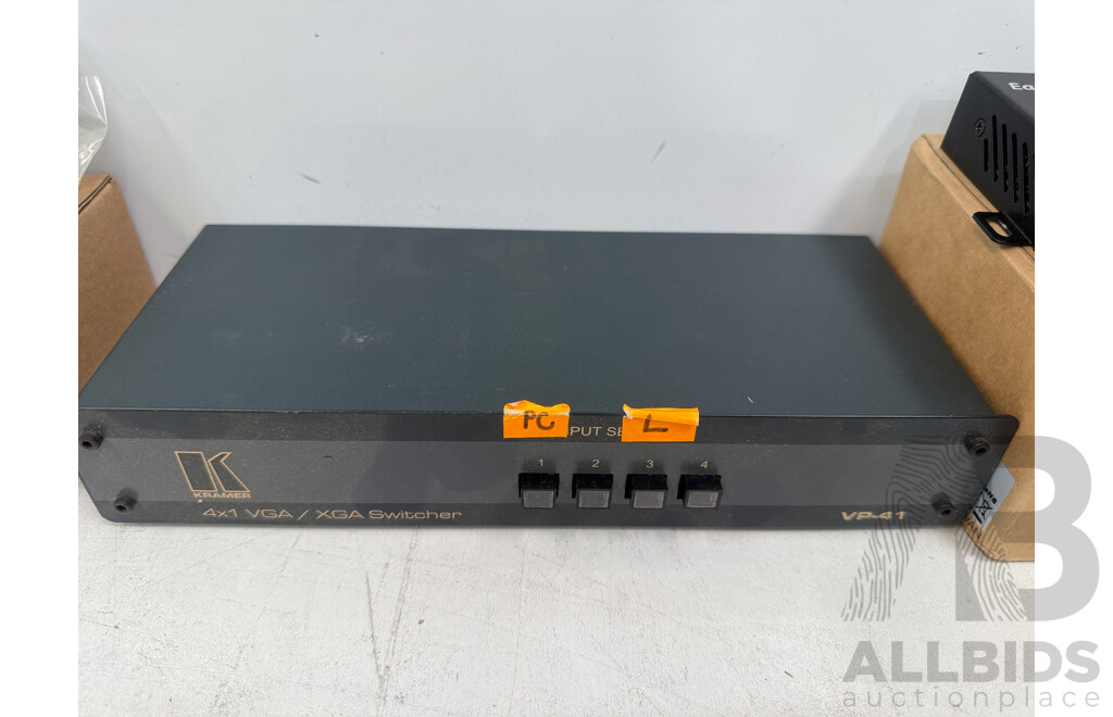 2x Bosch Plena E Wall Panel Source Selector + 2x Easy Link Hdmi RS-232 IR EXt Over CatX + Kramer 4X1 VGA/XGA Switcher