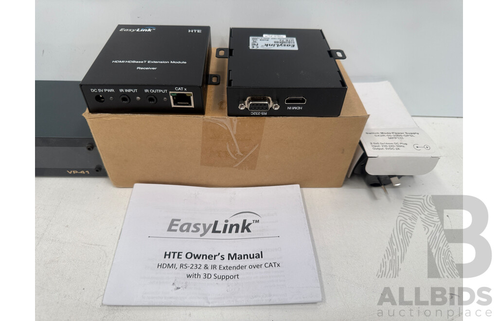 2x Bosch Plena E Wall Panel Source Selector + 2x Easy Link Hdmi RS-232 IR EXt Over CatX + Kramer 4X1 VGA/XGA Switcher