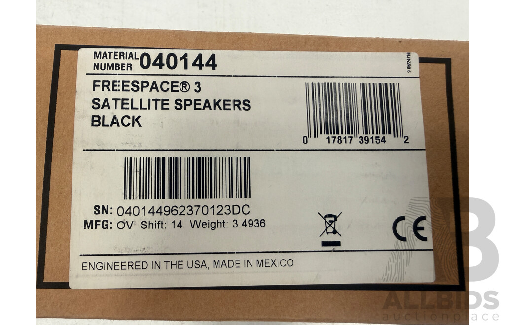 BOSE - 6x FreeSpace 3 Satelite Speakers Mounts