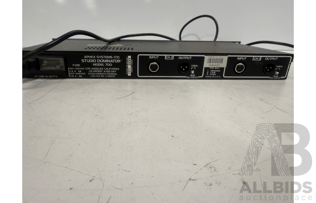 LG FC930W Video Cassette Recorder + Digitech 2 Way VGA/Audio Splitter + Aphex Studio Dominator Model 700