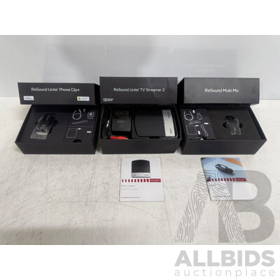 Resound Unite Kits - TV Streamer 2 + Multi Mic + Phone Clip+