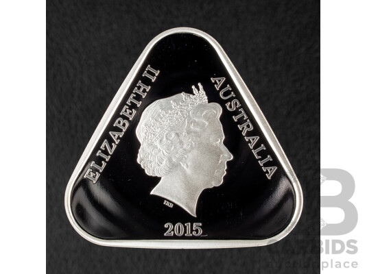 Australian RAM 2015 Silver Proof Five Dollar Triangular Coin, ANZAC Centenary .999