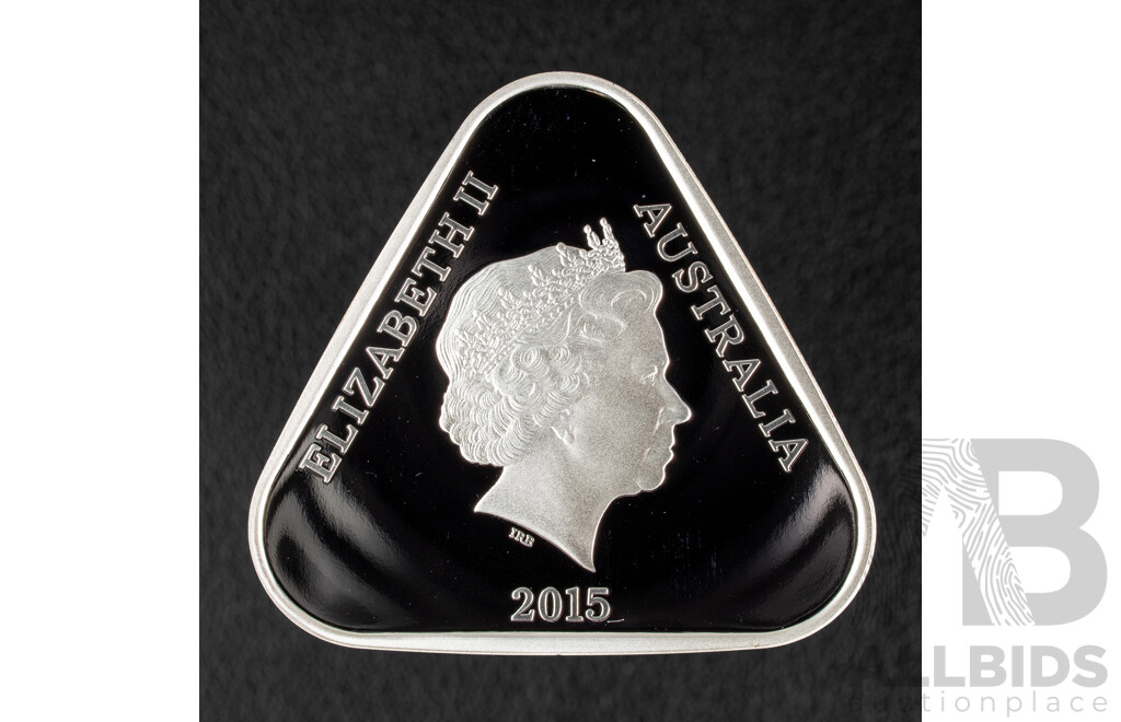 Australian RAM 2015 Silver Proof Five Dollar Triangular Coin, ANZAC Centenary .999