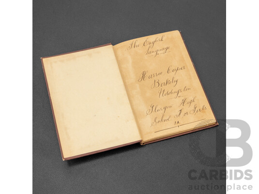 Slim Antique Late-Victorian School Textbook