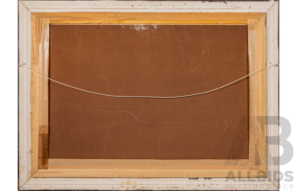 James Wynne, (20th Century, Australian, 1944-), Dusk, Wonderful Original Vintage Oil on Canvas Board, 70 x 95 cm (frame)