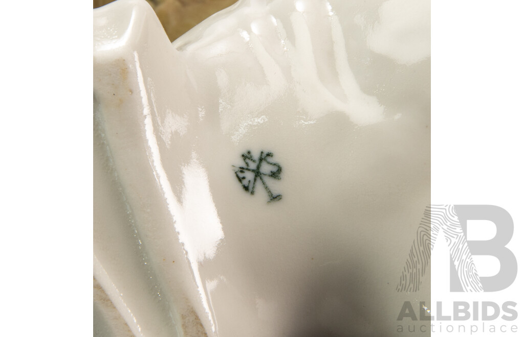 Fine Porcelain Perching Blue Jays by Karl Ens