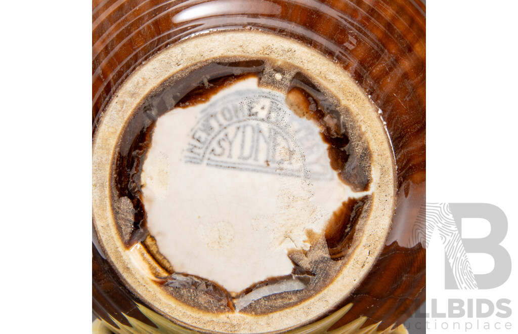 Pair of Newtone Pottery Small Vases and a Basket Example