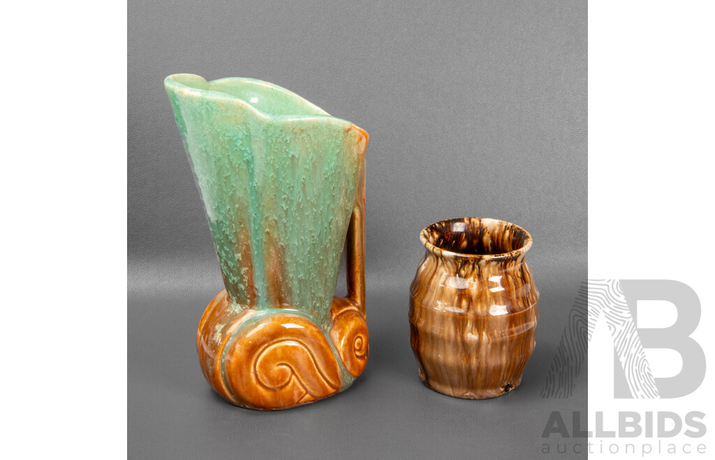 Diana Single Handled Jug with Small John Campbell Glazed Vase