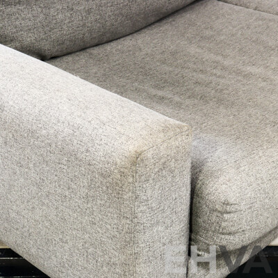 Large Grey Fabric Two Seater Lounge