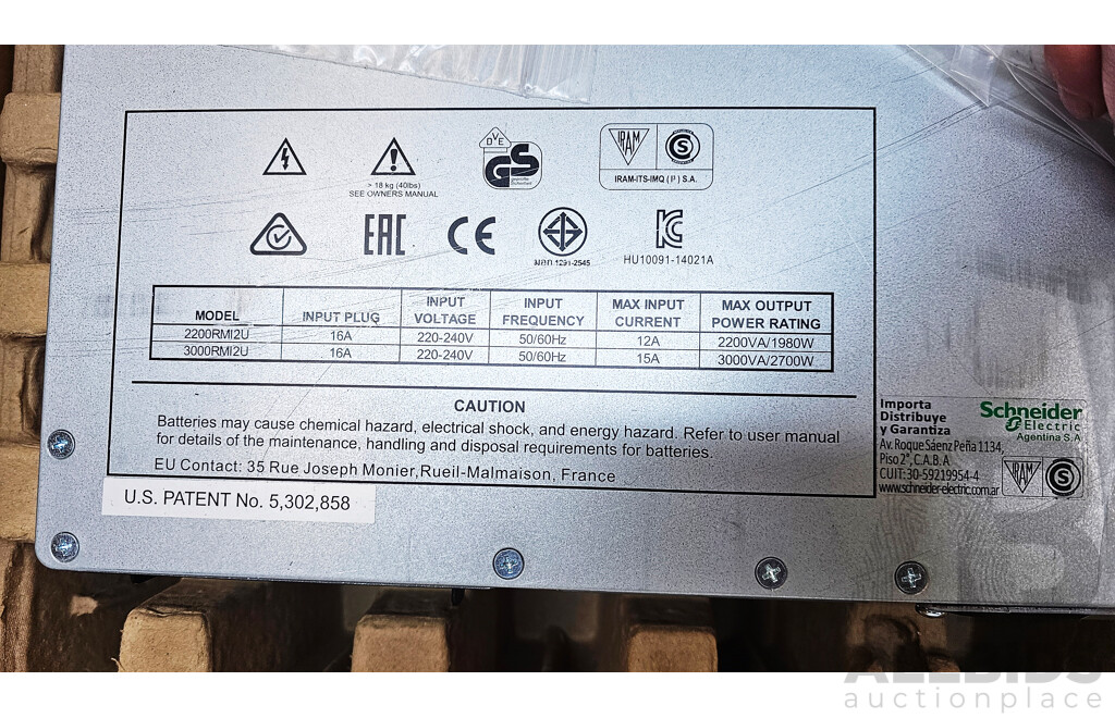 Schneider Electric (SMT2200RMI2U) 2RU 2200VA APC Smart UPS