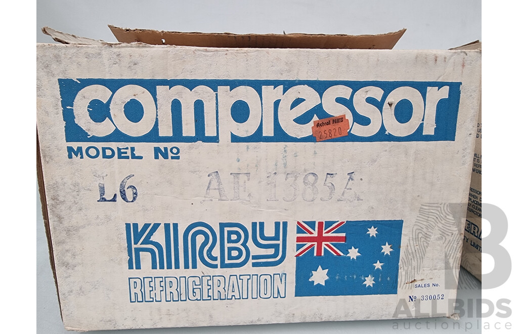 Quantity of 3 Kirby Refrigeration Compressors