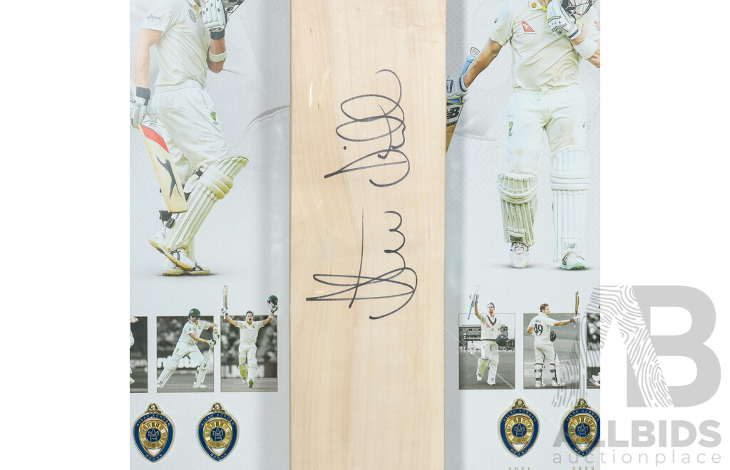 Steve Smith Limited Edition Signed Framed Cricket Bat, 'Australia’s Modern Run Machine' No. 10 of 239