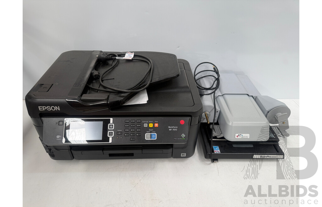 Epson Workforce WF7610 Printer Scanner + E-ImageData Scanpro 3000 Microfilm Scanner