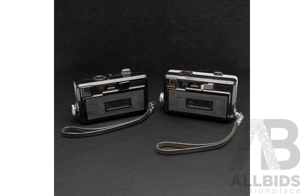 Pair of Vintage Minolta Autopak 126 Film Cameras