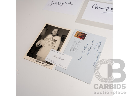Stars of Stage & Screen Collection of Nine Autographs/Signatures