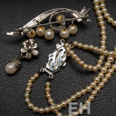 Collection of Freshwater and Faux Pearl Jewellery - Lot of 5