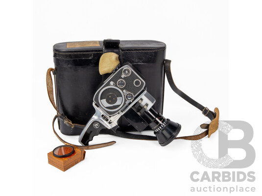 Vintage Bolex Paillard 8mm Film Camera with Original Case, Made in Switzerland