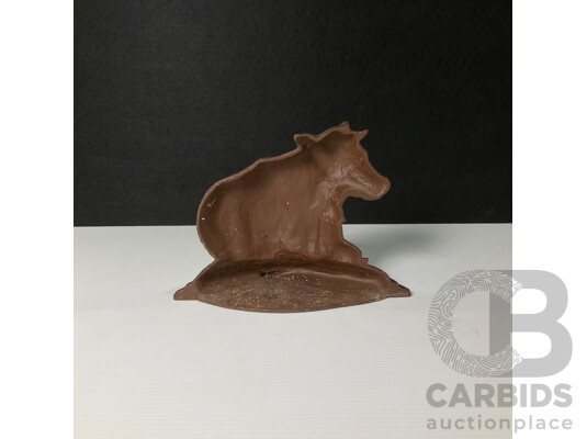 Vintage Cast Iron Cow Doorstop
