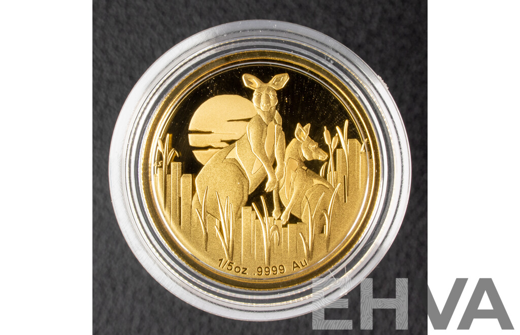 Australian RAM 2020 Gold Proof Twenty Five Dollar Coin, Kangaroos at Dawn - The Essence of Australia .999