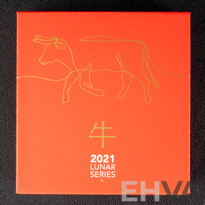 Australian RAM 2021 One Dollar Silver Ingot, Lunar Series III - Year of the Ox .999