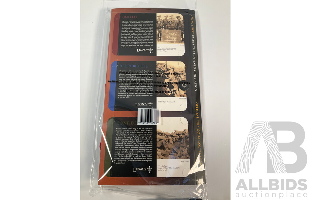 Australian RAM 2018 ANZAC Spirit Fifteen Coin Set, Complete