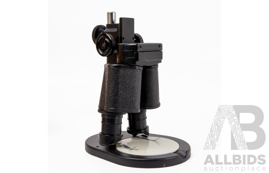 Vintage Binocular Microscope BM-51-2 in Timber Case, Made in USSR