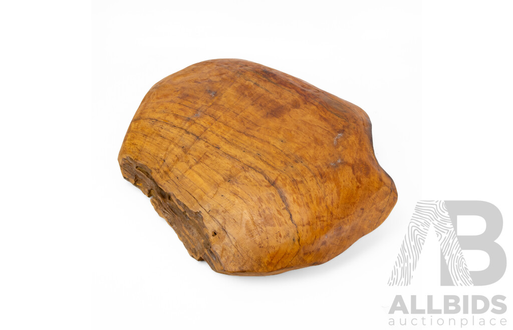 Large Vintage Hand Carved Raw Form Timber Bowl