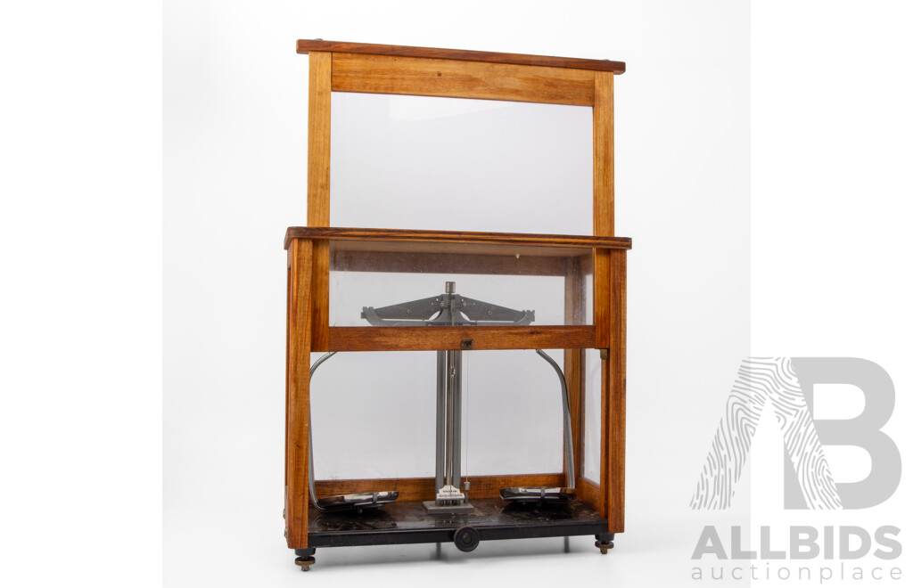 Vintage Griffin & George Scientific Balance Scales in Timber Case