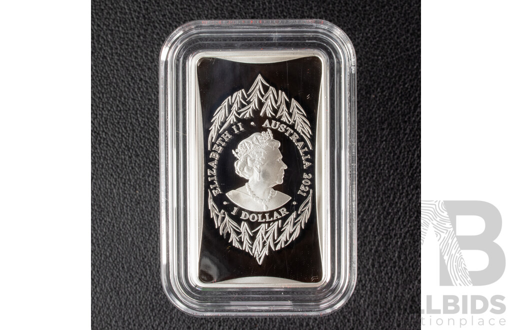 Australian RAM 2021 One Dollar Silver Ingot, Lunar Series III - Year of the Ox  .999