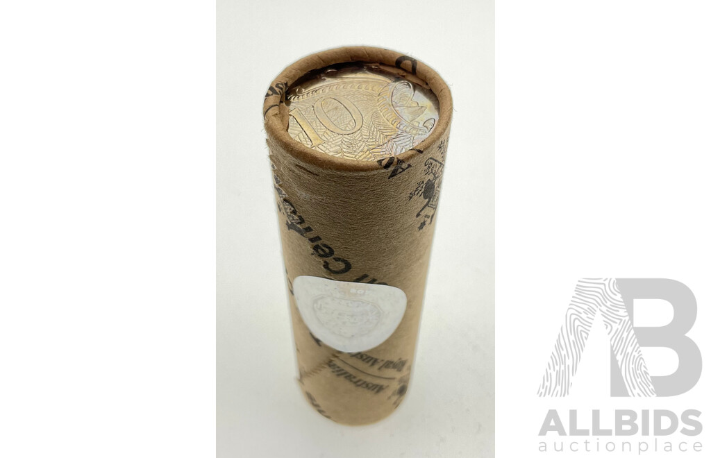 Australian RAM 2024 UNC Ten Cent Coin Roll, King Charles III First Year Issue