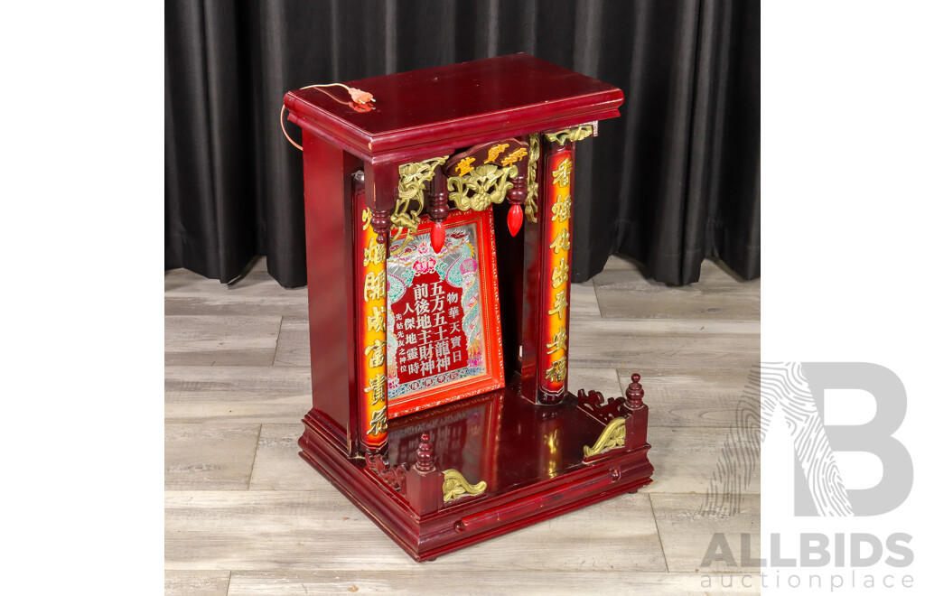 Vintage Timber Chinese Spirit Tablet Shrine