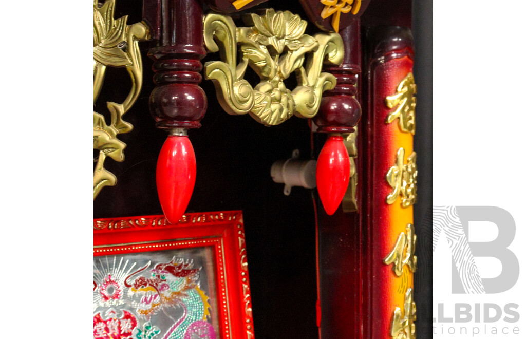 Vintage Timber Chinese Spirit Tablet Shrine