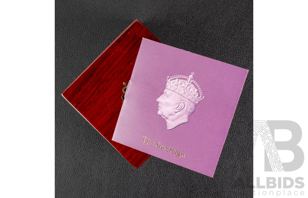 United Kingdom Royal Mint 2023 Gold Proof Sovereign, King Charles III Coronation .999