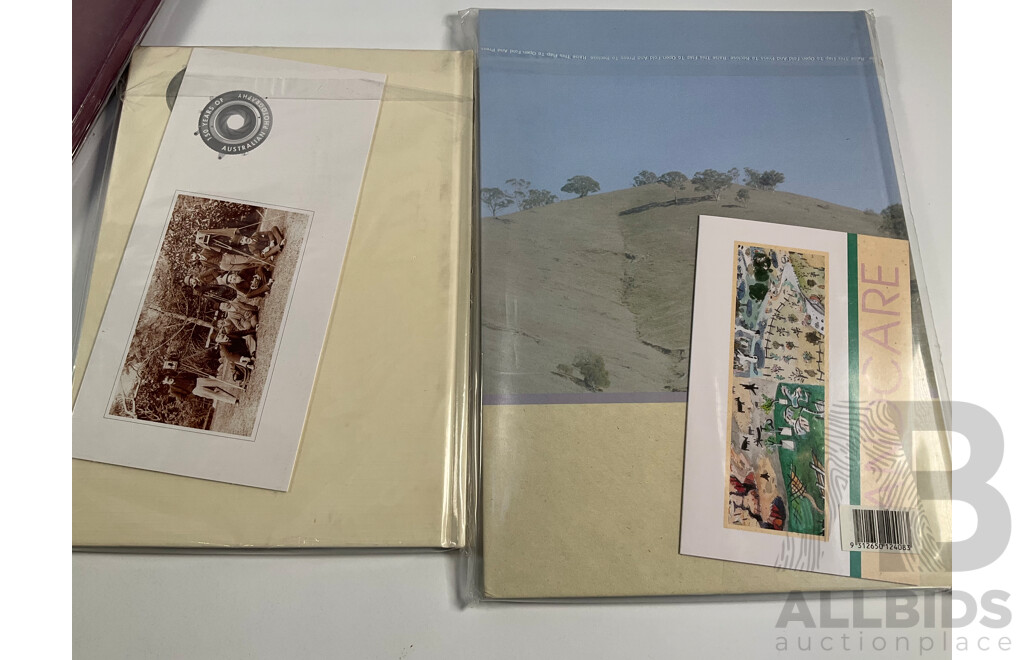 Australian 1995 Annual Stamp Album, In Focus and Gaining Ground Postal Books