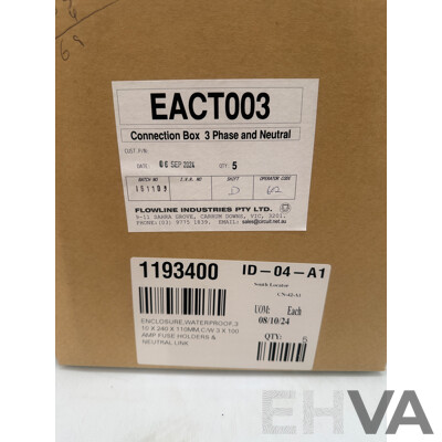 Box of 5x Flowline Industries Connection Box (Electrical)