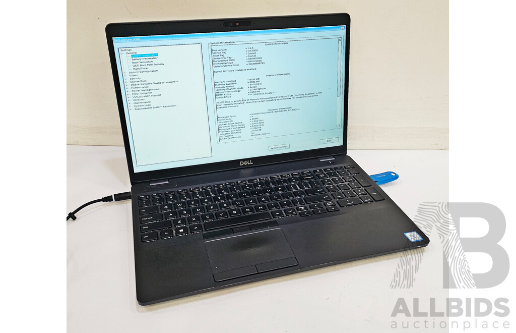 Dell Latitude 5500 Intel Core I5 (8265U) 1.60GHz-3.90GHz 4-Core CPU 15.6-Inch FHD Laptop