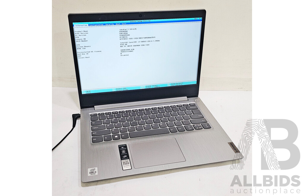 Lenovo IdeaPad 3 14IL05 Intel Core I3 (1005G1) 1.20GHz-3.40GHz 2-Core CPU 14-Inch Laptop