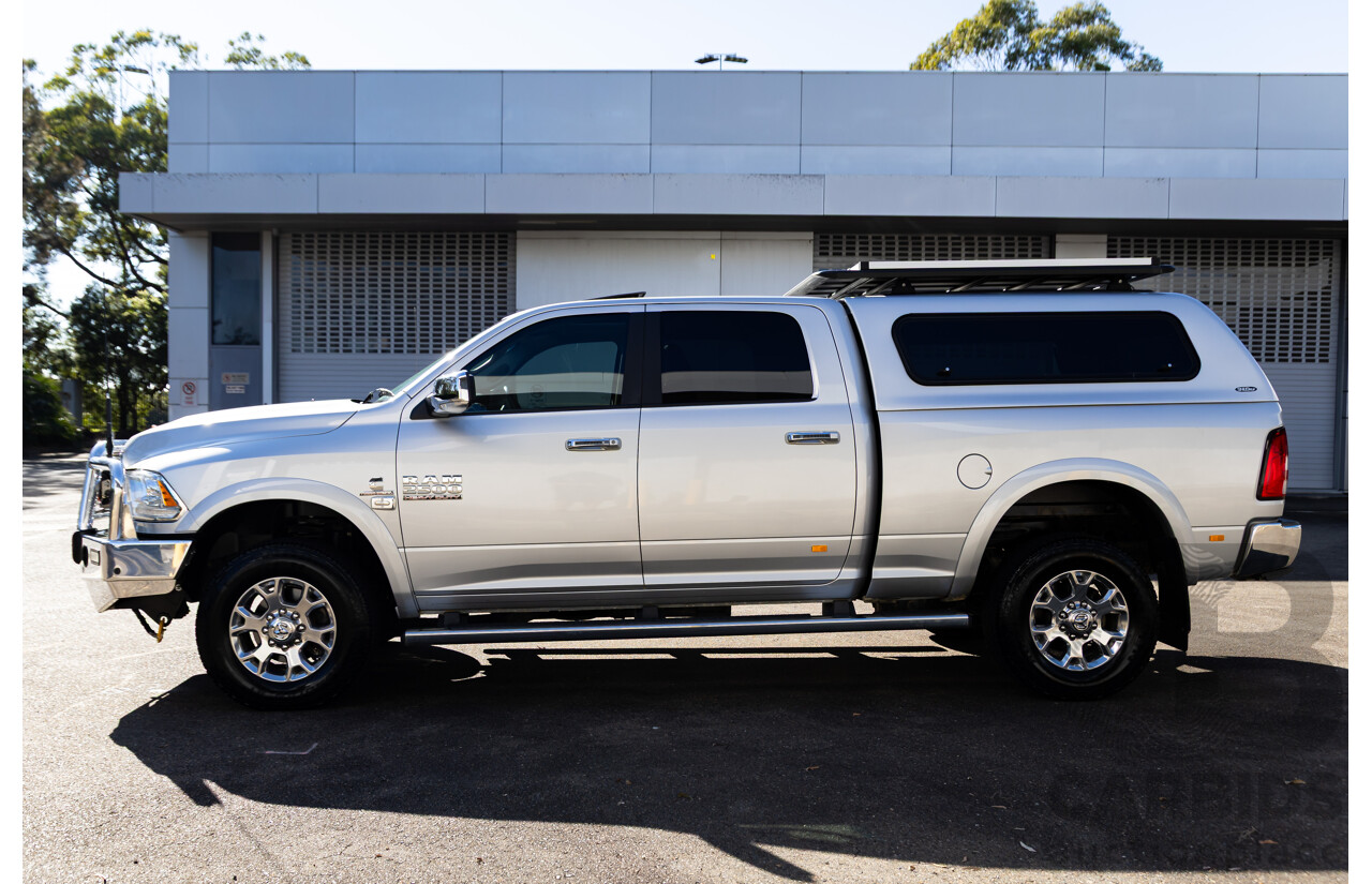 11/2017 ASV (Dodge) Ram 2500 Laramie D1 LWB (4x4) 4d Crew Cab Utility Bright Silver Metallic Turbo Diesel Cummins 6.7L