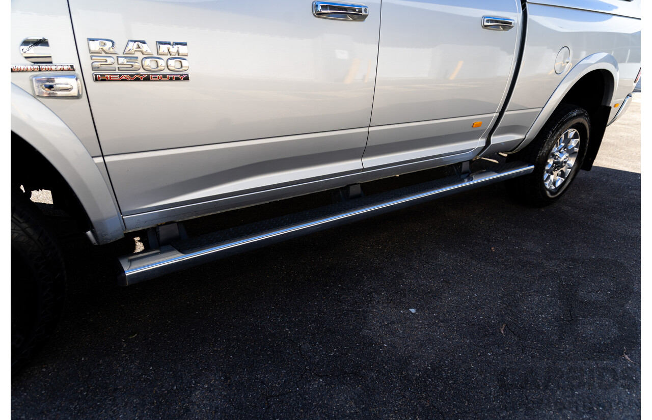 11/2017 ASV (Dodge) Ram 2500 Laramie D1 LWB (4x4) 4d Crew Cab Utility Bright Silver Metallic Turbo Diesel Cummins 6.7L