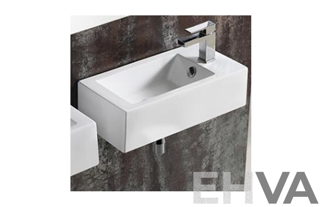 Lot of 5 Gallaria XL4127AW-RH COLORADO WH RIGHT Ceramic Wall Hung Basin - Total ORP $1,105