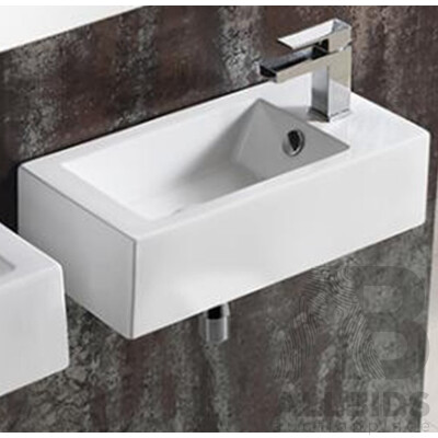 Lot of 5 Gallaria XL4127AW-RH COLORADO WH RIGHT Ceramic Wall Hung Basin - Total ORP $1,105